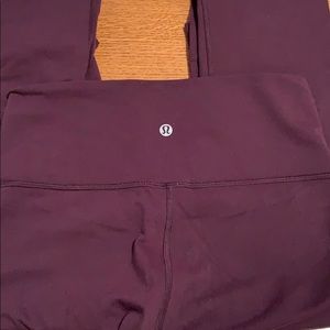 Lulu lemon Wunder Under Hi-Rise Black Cherry 28”